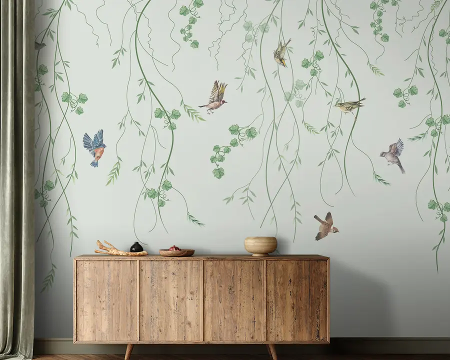 Фототапет Клони с птици, Chinoiserie u94493