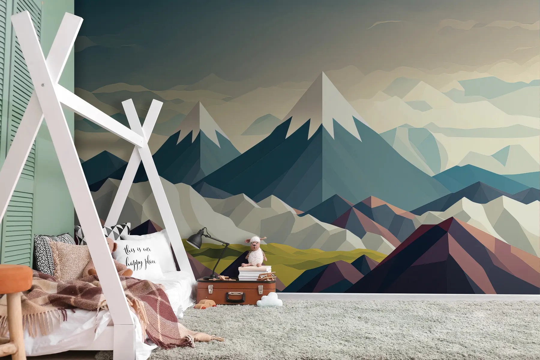 Фототапет геометричен планински пейзаж u94764