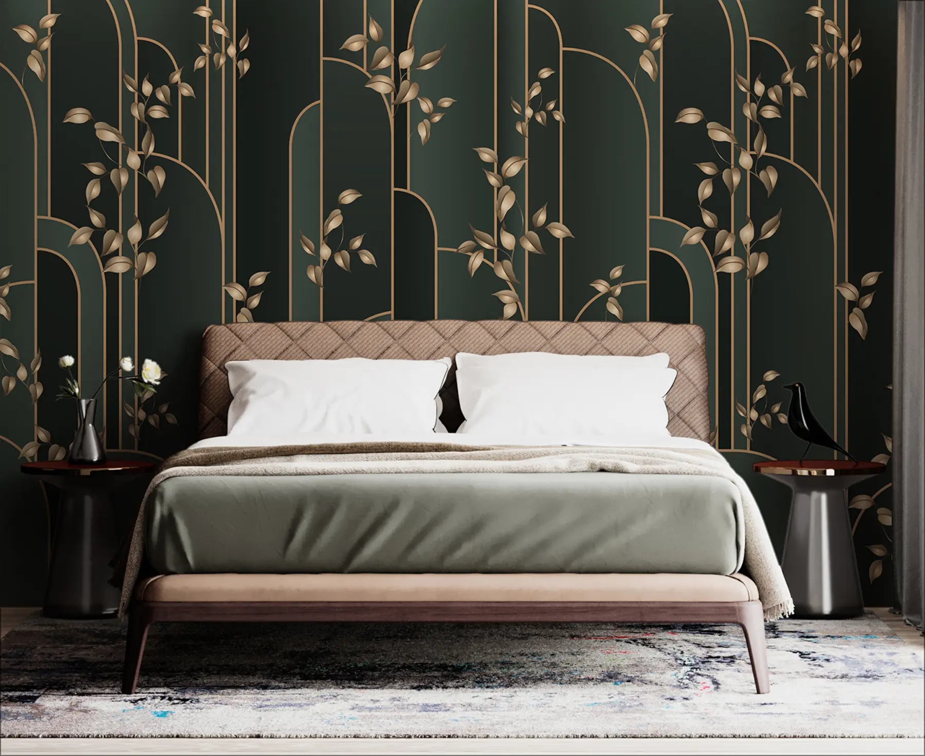 Фототапет Абстрактно арт деко с листа u95842