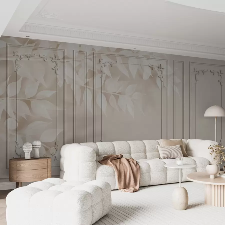 Фототапет Класически английски боазери пана с листа u96165