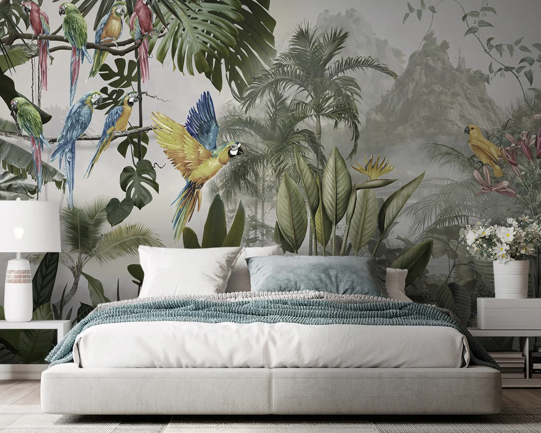 Фототапет Папагали в тропическата гора u95693