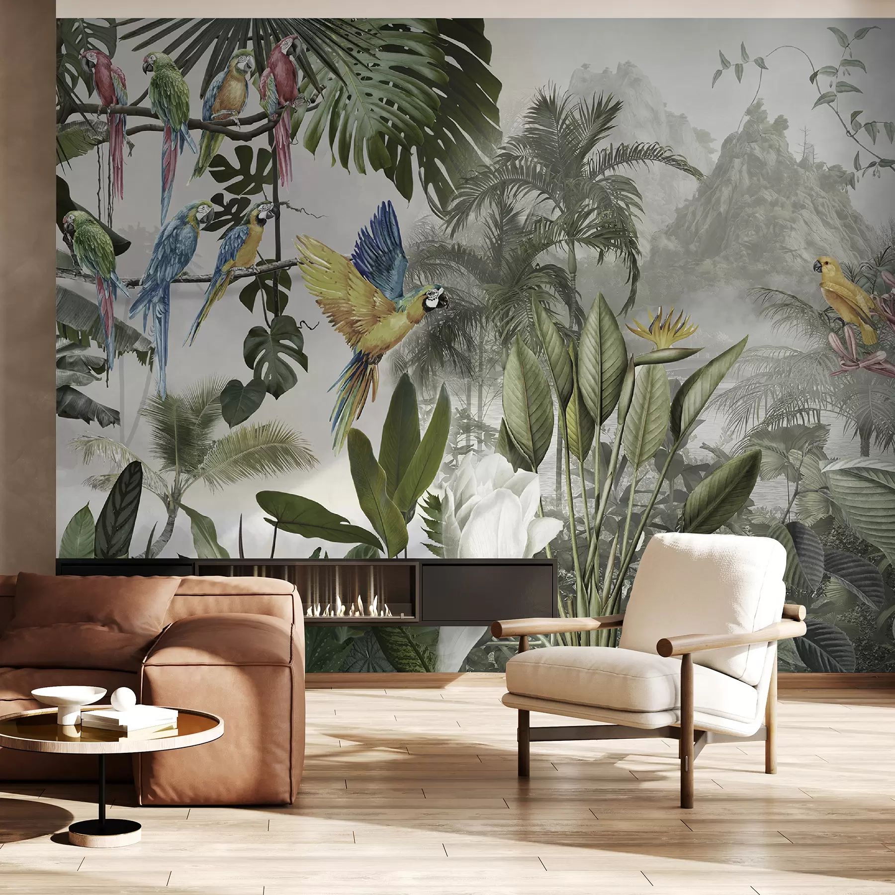 Фототапет Папагали в тропическата гора u95693