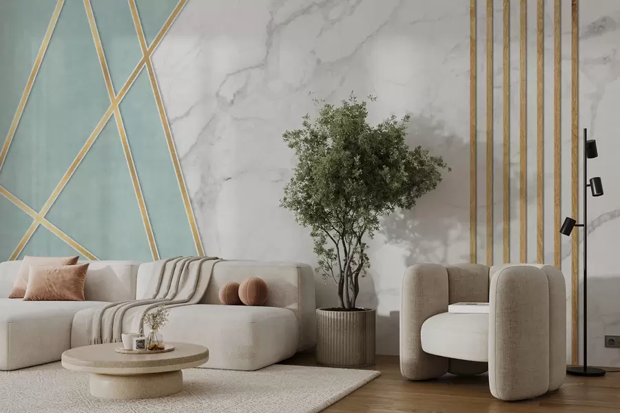 Фототапет Мраморен фон с геометрия и линии u95385