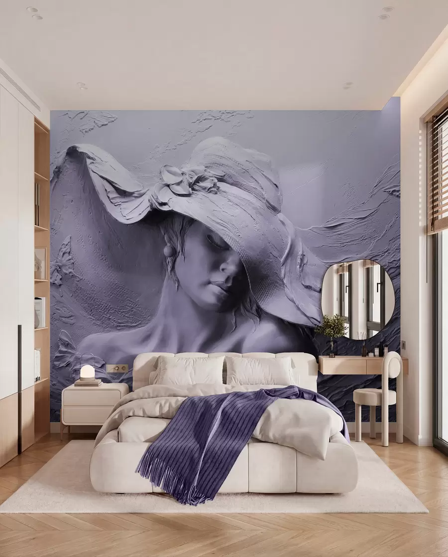 Фототапет Жена с шапка 3D u62592v3