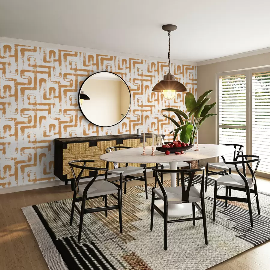 Фототапет Магия на линията: оранжево u99091v2