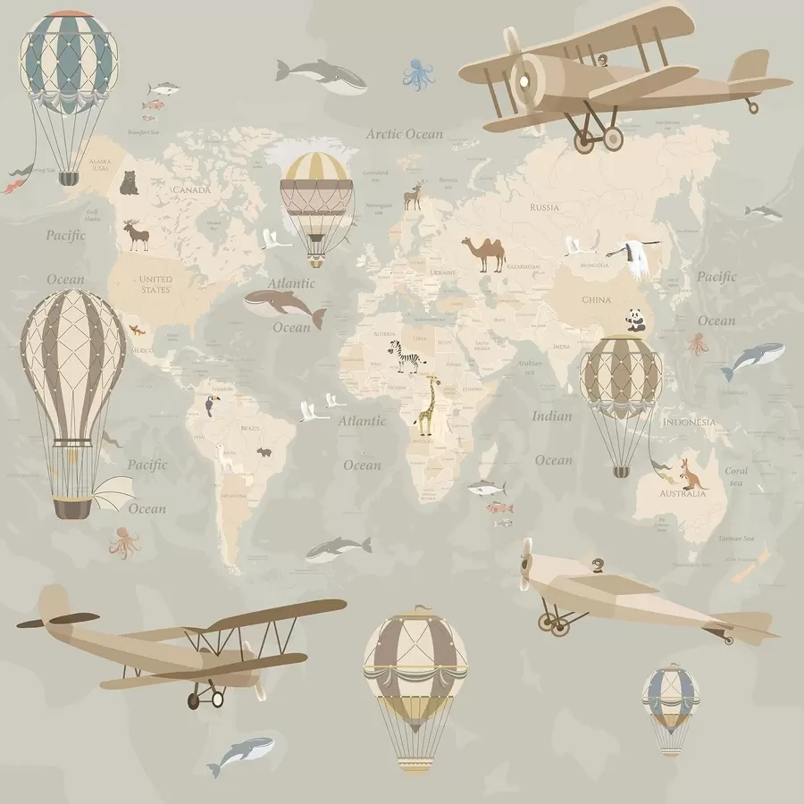 Фототапет Карта със снимки u36066d1