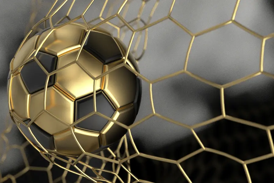 Фототапет Футболна топка във вратата u73010d3