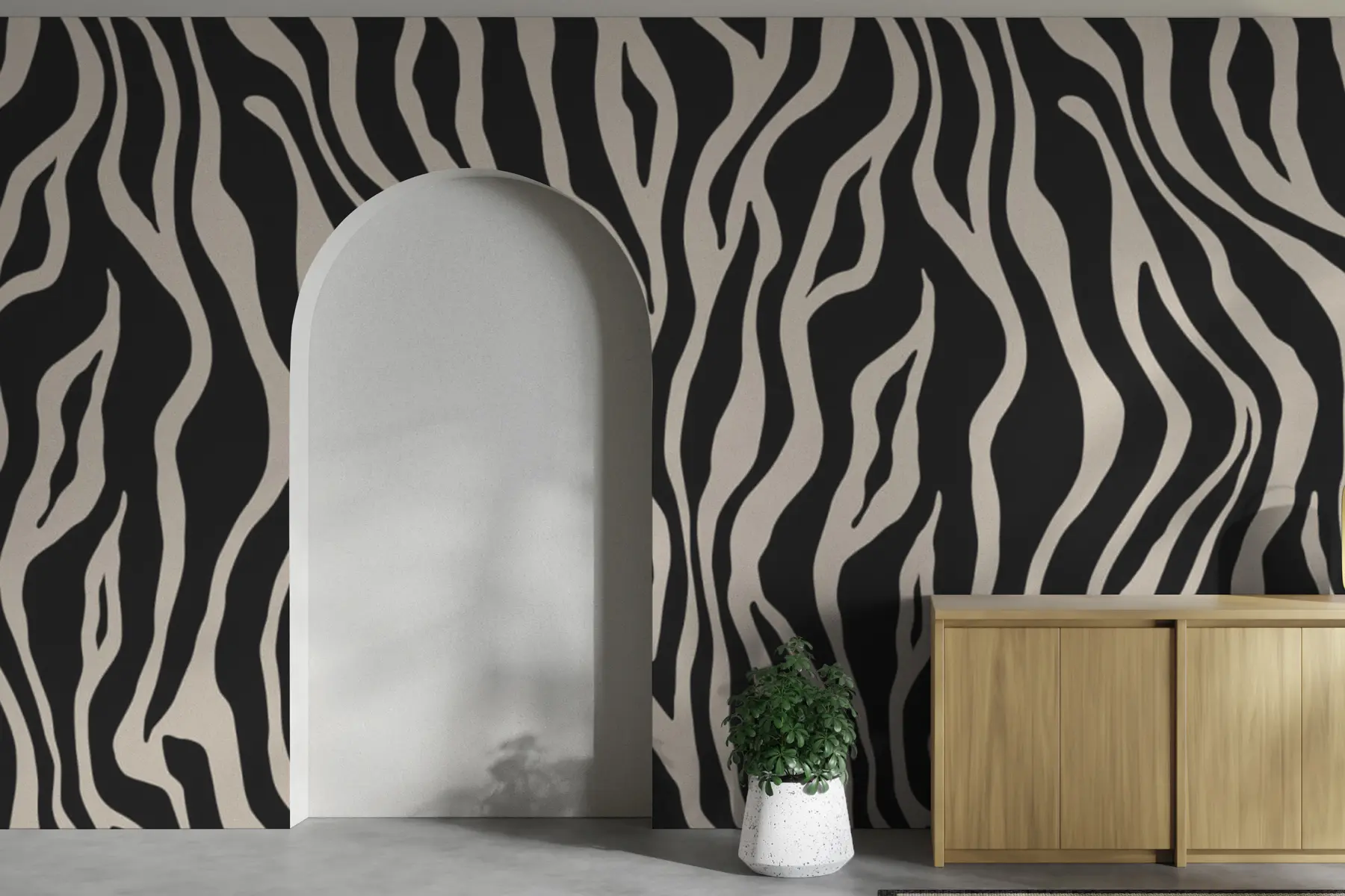 Фототапет Векторен печат на кожа на зебра в черни и бели цветове u99173v3